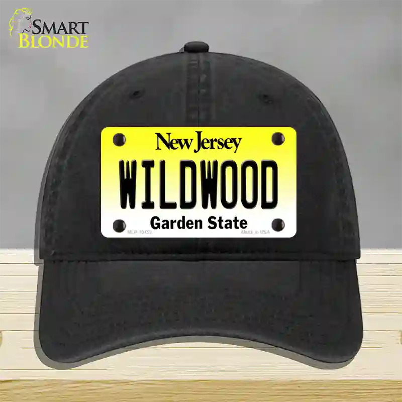 Wildwood New Jersey Novelty License Plate Hat Unconstructed Cotton / Black