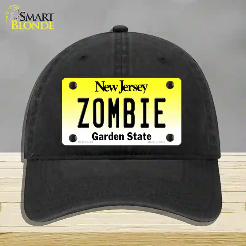 Zombie New Jersey Novelty License Plate Hat Unconstructed Cotton / Black