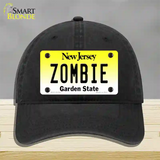 Zombie New Jersey Novelty License Plate Hat Unconstructed Cotton / Black