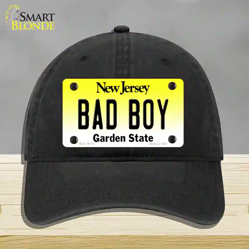 Bad Boy New Jersey Novelty License Plate Hat Unconstructed Cotton / Black