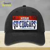 Go Cougars Utah Novelty License Plate Hat Unconstructed Cotton / Black