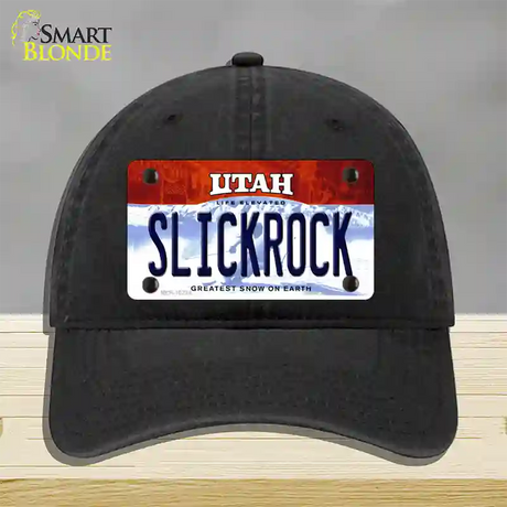 Slickrock Utah Novelty License Plate Hat Unconstructed Cotton / Black