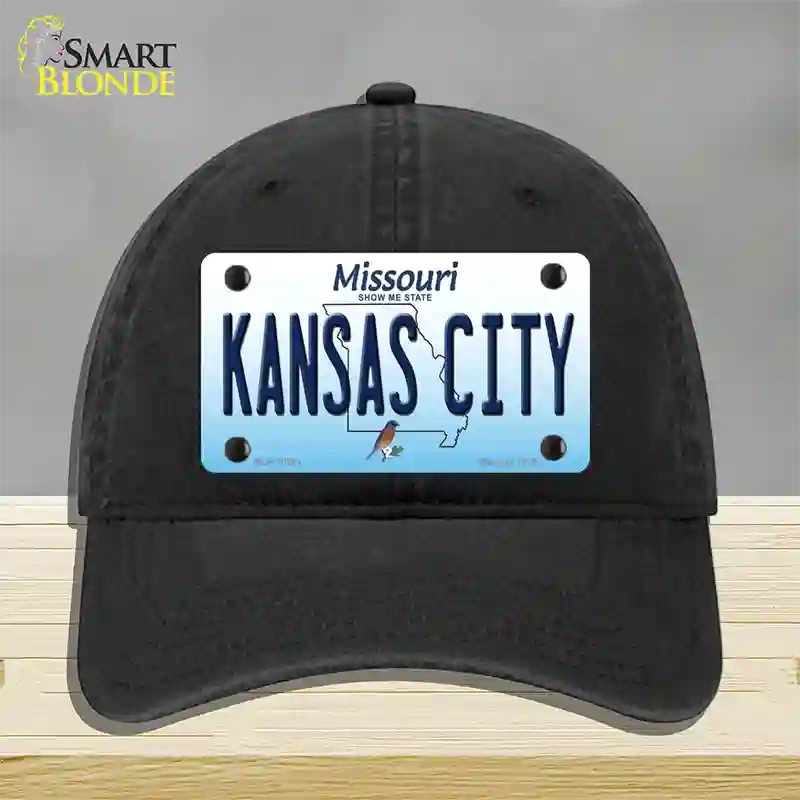 Kansas City Missouri Novelty License Plate Hat Unconstructed Cotton / Black