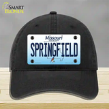 Springfield Missouri Novelty License Plate Hat Unconstructed Cotton / Black