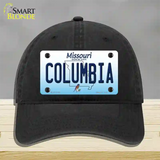 Columbia Missouri Novelty License Plate Hat Unconstructed Cotton / Black