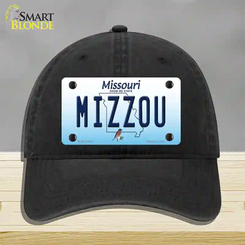 Mizzou Missouri Novelty License Plate Hat Unconstructed Cotton / Black