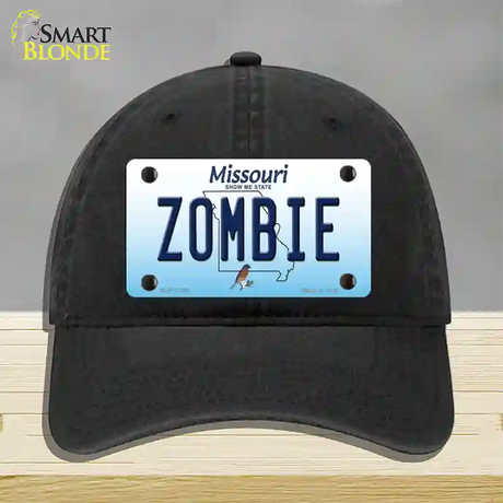 Zombie Missouri Novelty License Plate Hat Unconstructed Cotton / Black