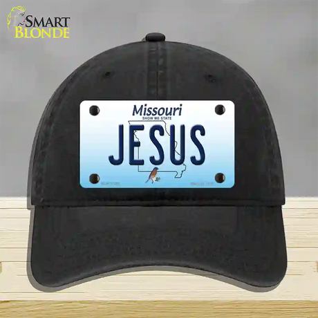 Jesus Missouri Novelty License Plate Hat Unconstructed Cotton / Black