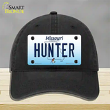 Hunter Missouri Novelty License Plate Hat Unconstructed Cotton / Black