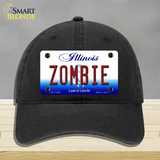 Zombie Illinois Novelty License Plate Hat Unconstructed Cotton / Black