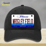 Wrigley Field Illinois Novelty License Plate Hat Unconstructed Cotton / Black