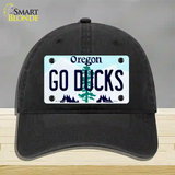 Go Ducks Oregon Novelty License Plate Hat Unconstructed Cotton / Black