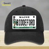 Biddeford Maine Novelty License Plate Hat Unconstructed Cotton / Black