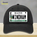 Windham Maine Novelty License Plate Hat Unconstructed Cotton / Black