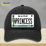 Princess Maine Novelty License Plate Hat Unconstructed Cotton / Black