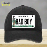 Bad Boy Maine Novelty License Plate Hat Unconstructed Cotton / Black