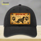 Cavalier King Charles Spaniel Novelty License Plate Hat Unconstructed Cotton / Black