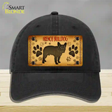 French Bulldog Novelty License Plate Hat Unconstructed Cotton / Black