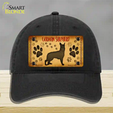 German Shepherd Novelty License Plate Hat Unconstructed Cotton / Black