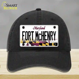 Fort McHenry Maryland Novelty License Plate Hat Unconstructed Cotton / Black