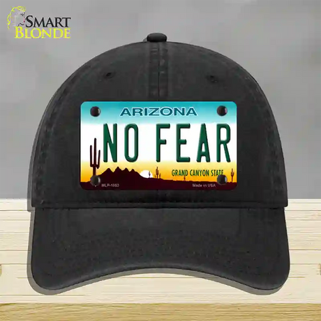 No Fear Arizona Novelty License Plate Hat Unconstructed Cotton / Black