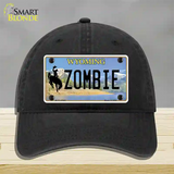 Zombie Wyoming Novelty License Plate Hat Unconstructed Cotton / Black