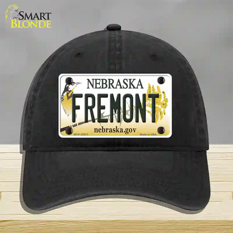 Fremont Nebraska Novelty License Plate Hat Unconstructed Cotton / Black