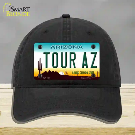 Tour Az Novelty License Plate Hat Unconstructed Cotton / Black