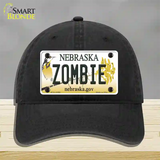 Zombie Nebraska Novelty License Plate Hat Unconstructed Cotton / Black