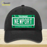 Newport Vermont Novelty License Plate Hat Unconstructed Cotton / Black