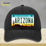 Arizona Novelty License Plate Hat Unconstructed Cotton / Black