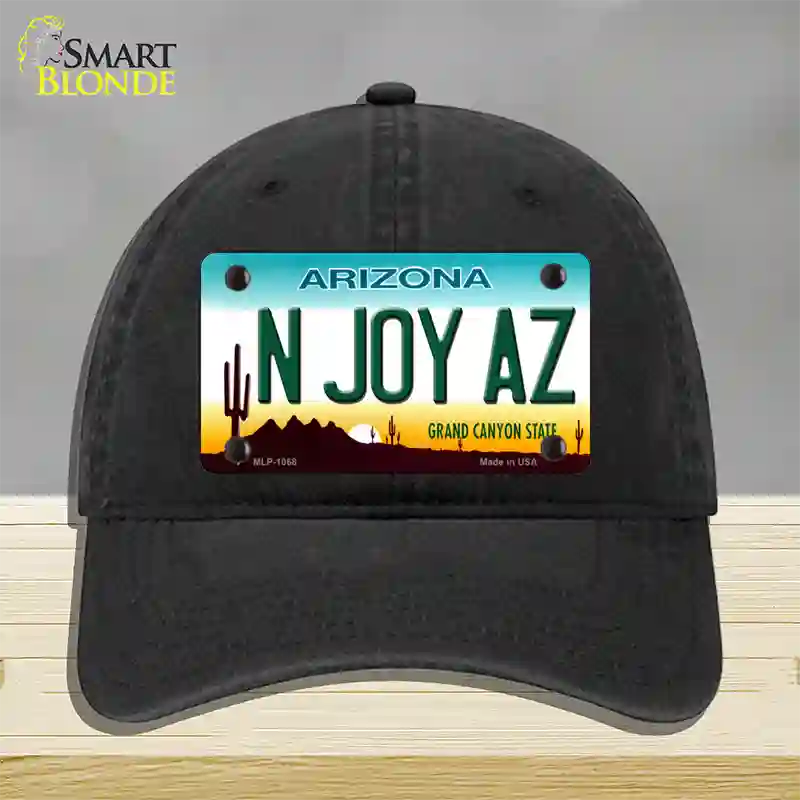 N Joy Arizona Novelty License Plate Hat Unconstructed Cotton / Black