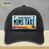 Moms Taxi North Dakota Novelty License Plate Hat Unconstructed Cotton / Black