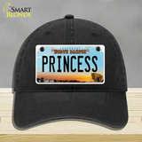 Princess North Dakota Novelty License Plate Hat Unconstructed Cotton / Black