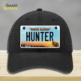 Hunter North Dakota Novelty License Plate Hat Unconstructed Cotton / Black