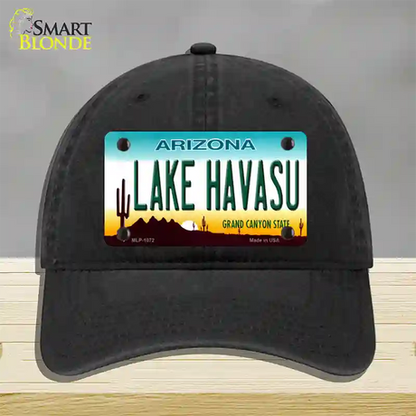 Lake Havasu Arizona Novelty License Plate Hat Unconstructed Cotton / Black