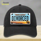 Divorced North Dakota Novelty License Plate Hat Unconstructed Cotton / Black