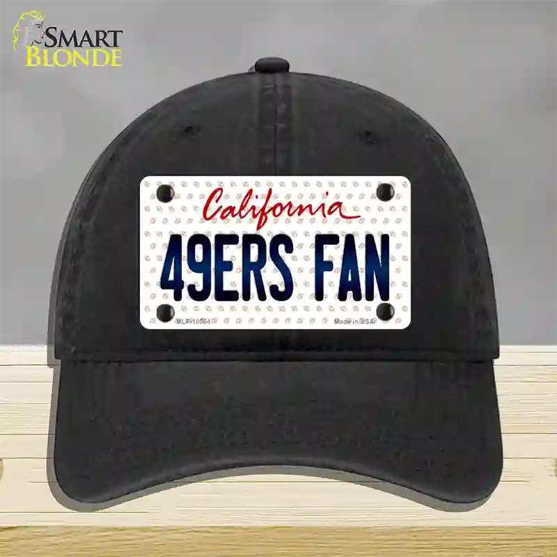 49ERS Fan California Novelty License Plate Hat Unconstructed Cotton / Black