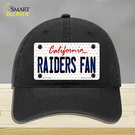 Raiders Fan California Novelty License Plate Hat Unconstructed Cotton / Black