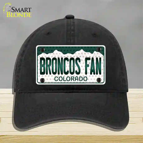 Broncos Fan Colorado Novelty License Plate Hat Unconstructed Cotton / Black