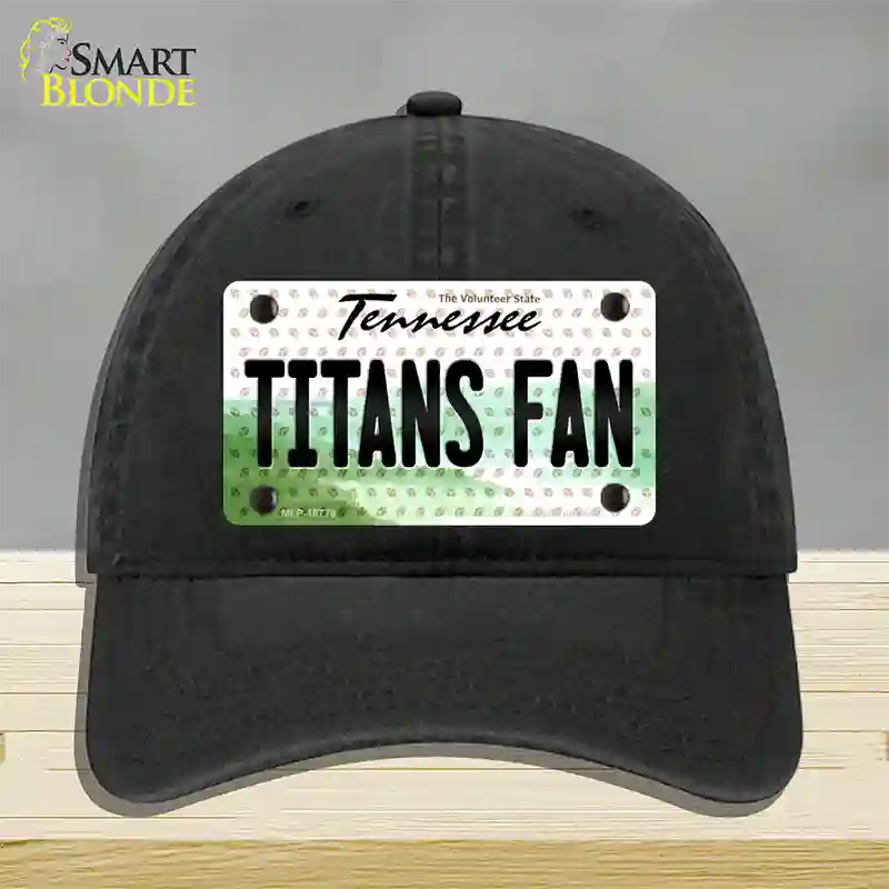 Titans Fan Tennessee Novelty License Plate Hat Unconstructed Cotton / Black