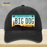 Big Dog Arizona Novelty License Plate Hat Unconstructed Cotton / Black