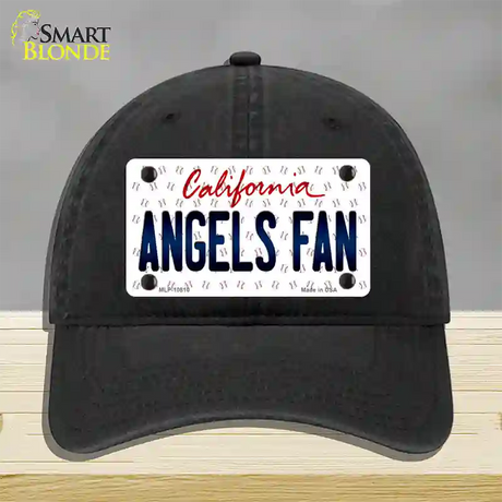 Angels Fan California Novelty License Plate Hat Unconstructed Cotton / Black