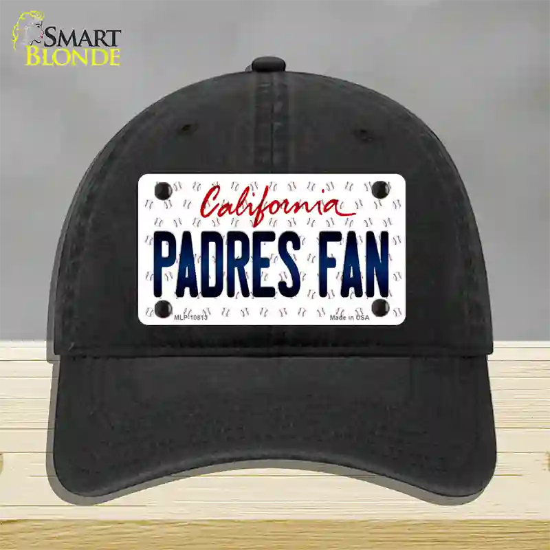 Padres Fan California Novelty License Plate Hat Unconstructed Cotton / Black