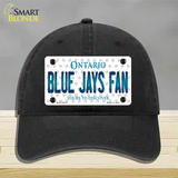 Blue Jays Fan Ontario Novelty License Plate Hat Unconstructed Cotton / Black