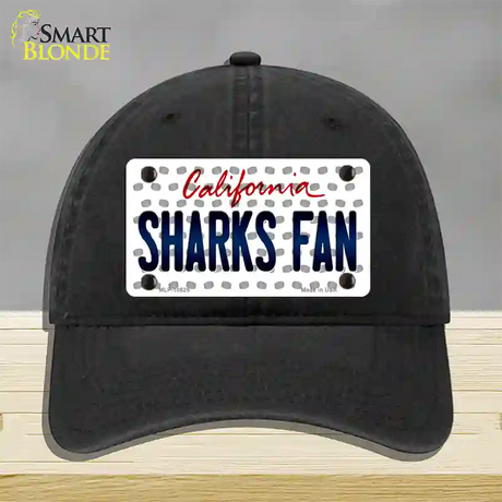 Sharks Fan California Novelty License Plate Hat Unconstructed Cotton / Black