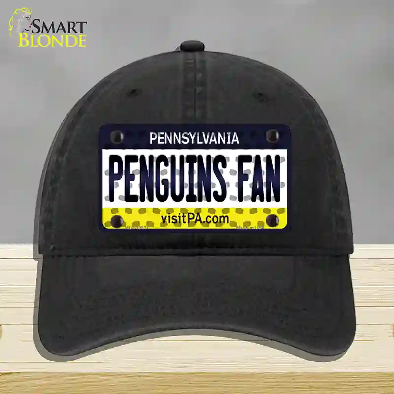 Penguins Fan Pennsylvania Novelty License Plate Hat Unconstructed Cotton / Black