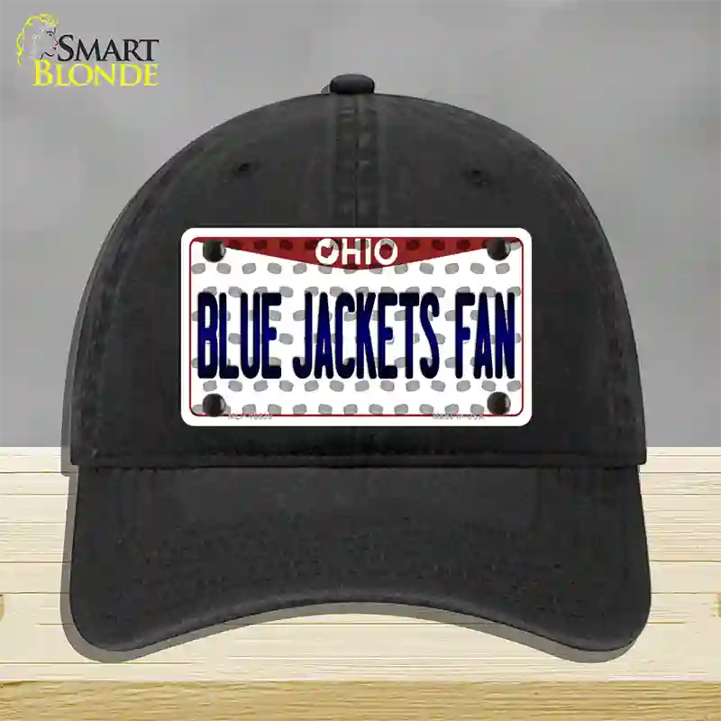 Blue Jackets Fan Ohio Novelty License Plate Hat Unconstructed Cotton / Black