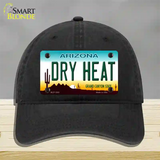 Dry Heat Arizona Novelty License Plate Hat Unconstructed Cotton / Black