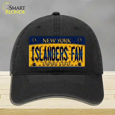 Islanders Fan New York Novelty License Plate Hat Unconstructed Cotton / Black